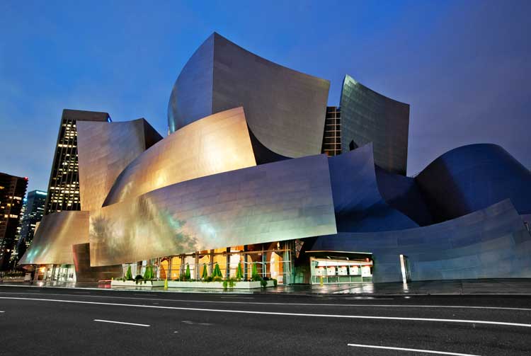 Exterior of Walt Disney Concert Hall Building