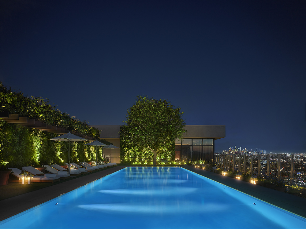 Rooftop pool at The West Hollywood EDITION