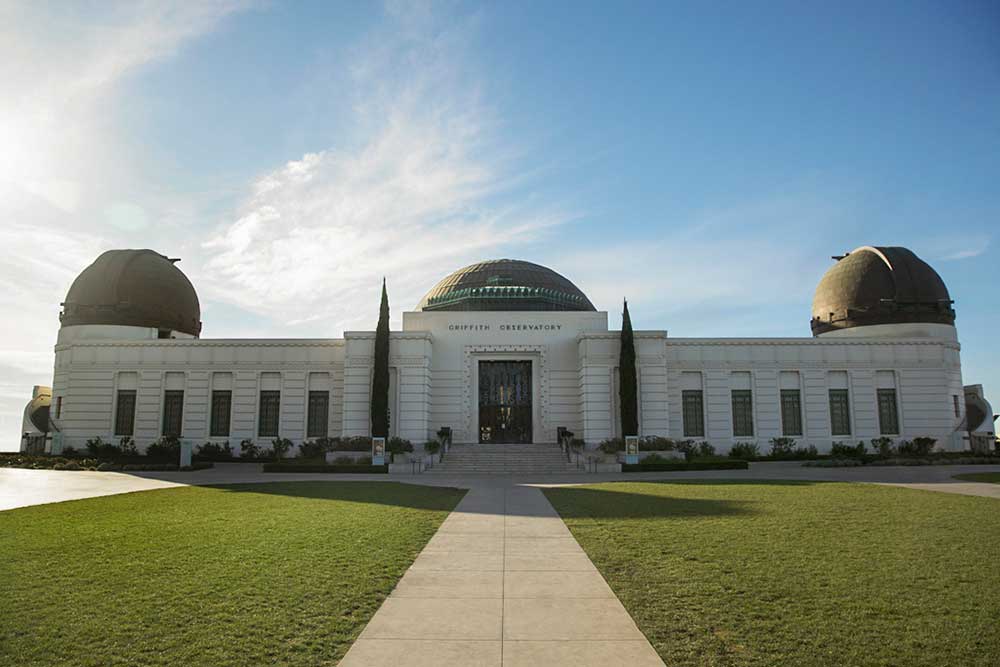Exterior of Griffith Observatory, Los Angeles, California.
