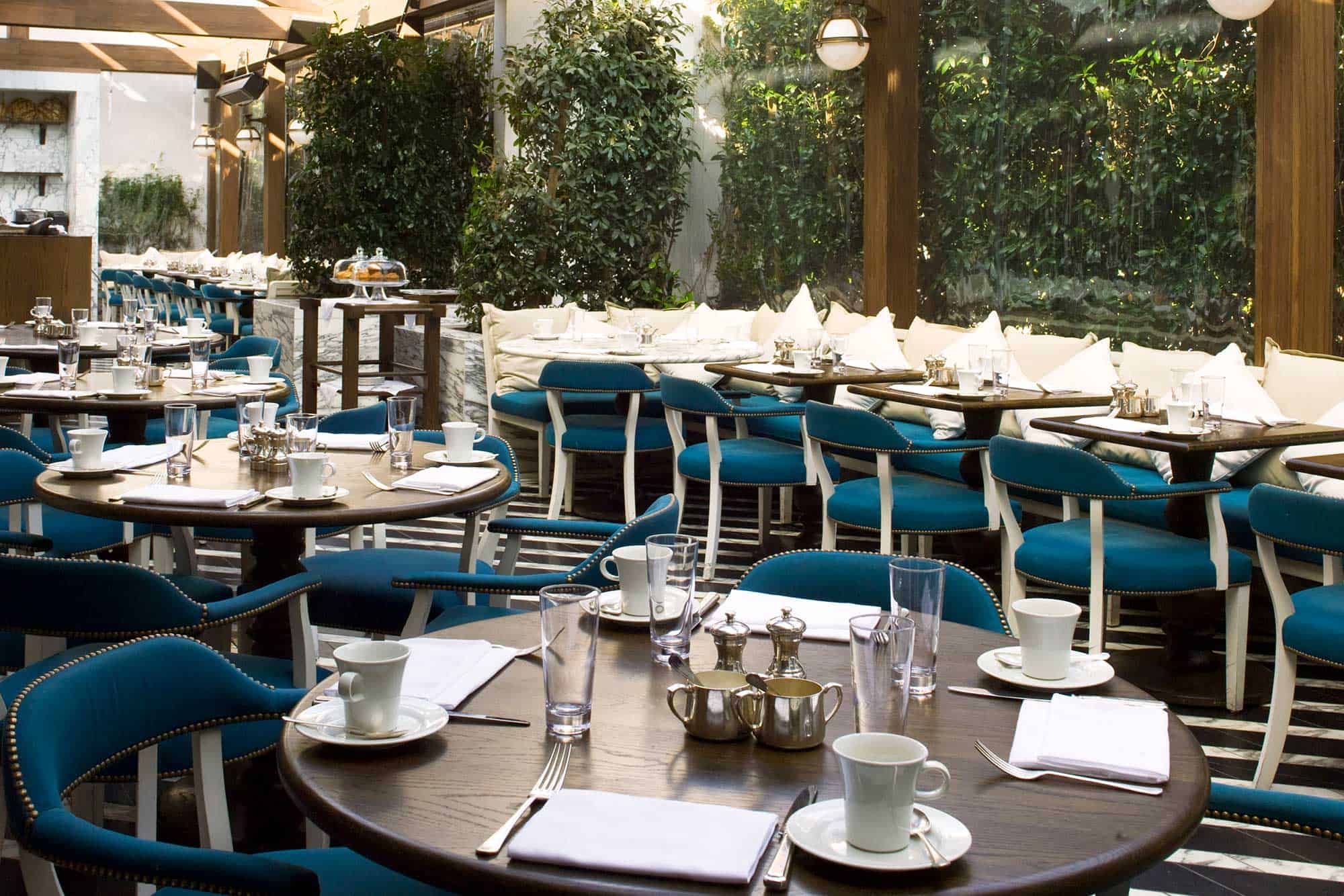 Patio at Cecconi's in West Hollywood