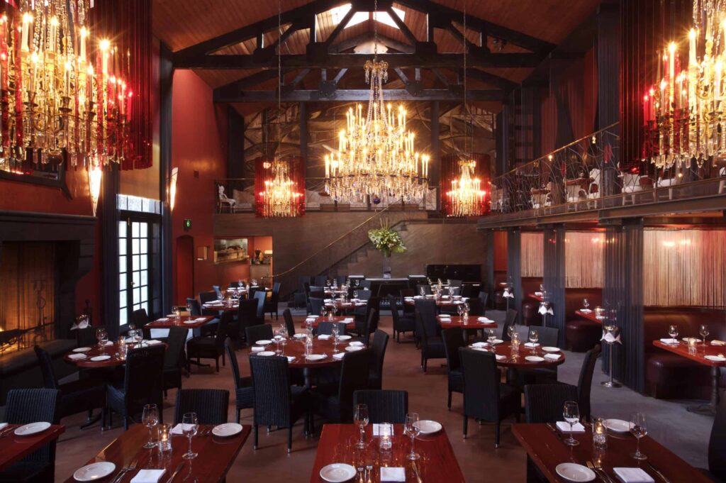 Interior of La Boheme in West Hollywood, California