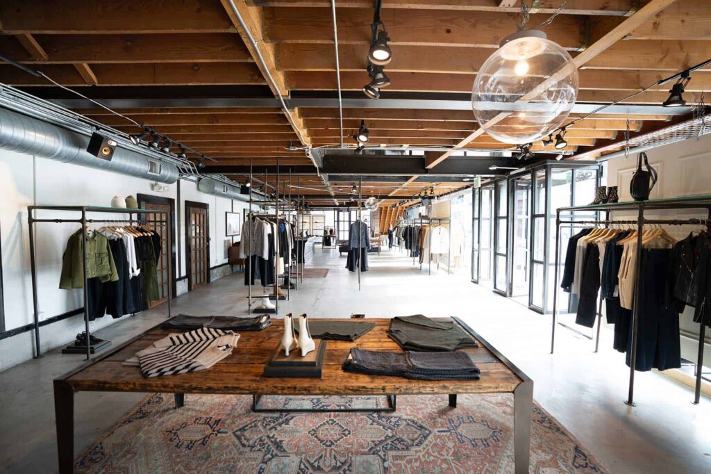 Interior of Rag & Bone in West Hollywood (Los Angeles), California.