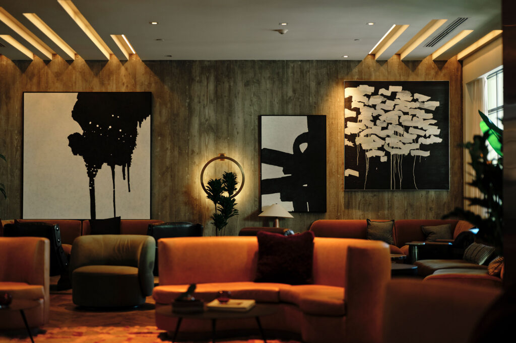 Interior view of the Kimpton La Peer lobby