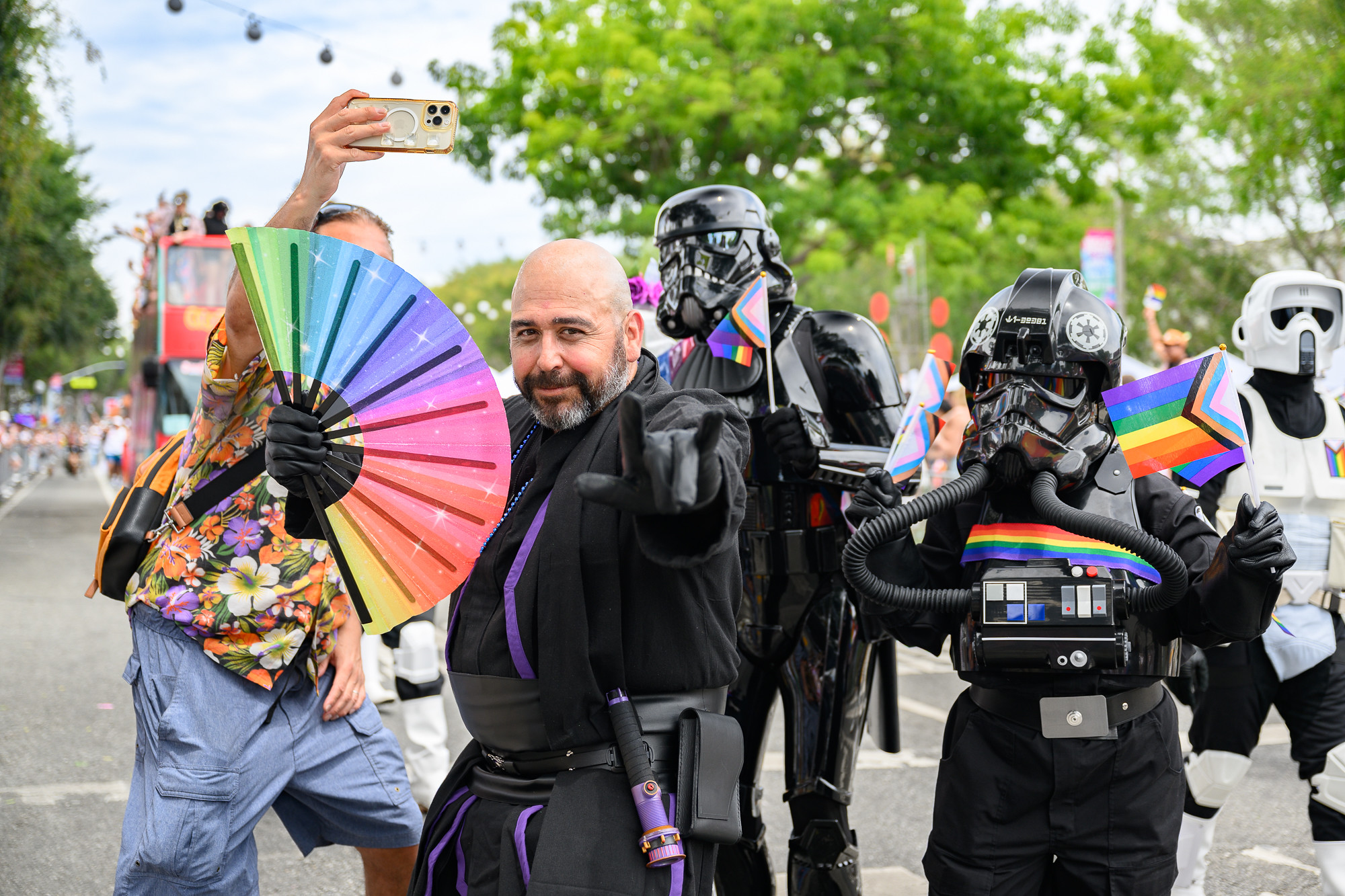 Marchers dressed as Star Wars characters during WeHo Pride 2026